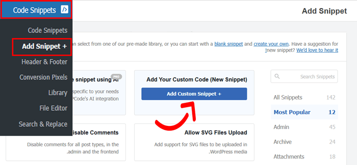 كيفية إضافة صورة خلفية في ووردبريس (6 طرق سهلة) 27 إضافة مقتطف جديد بواسطة WPCode