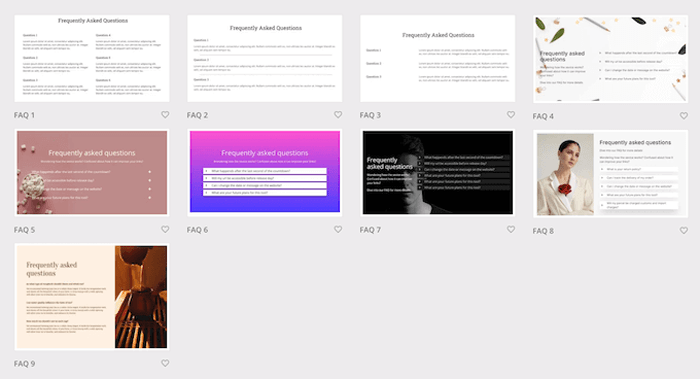 كيفية إظهار وإخفاء النص في منشورات ووردبريس باستخدام تأثير التبديل 11 تمبلتات الأسئلة الشائعة المصممة باحترافية من SeedProd