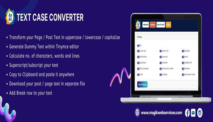 أفضل 15+ اضافات تايبوجرافي ووردبريس لتحسين تصميمك 13 Text Case Converter